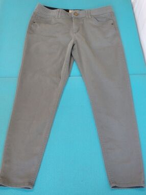 Democracy Women's Skinny Ankle Twill Pants Jeans Tummy Control - Olive Size 14